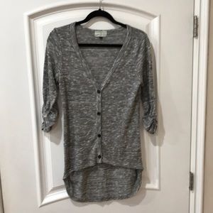 Rennes metallic knitted high-low cardigan size L